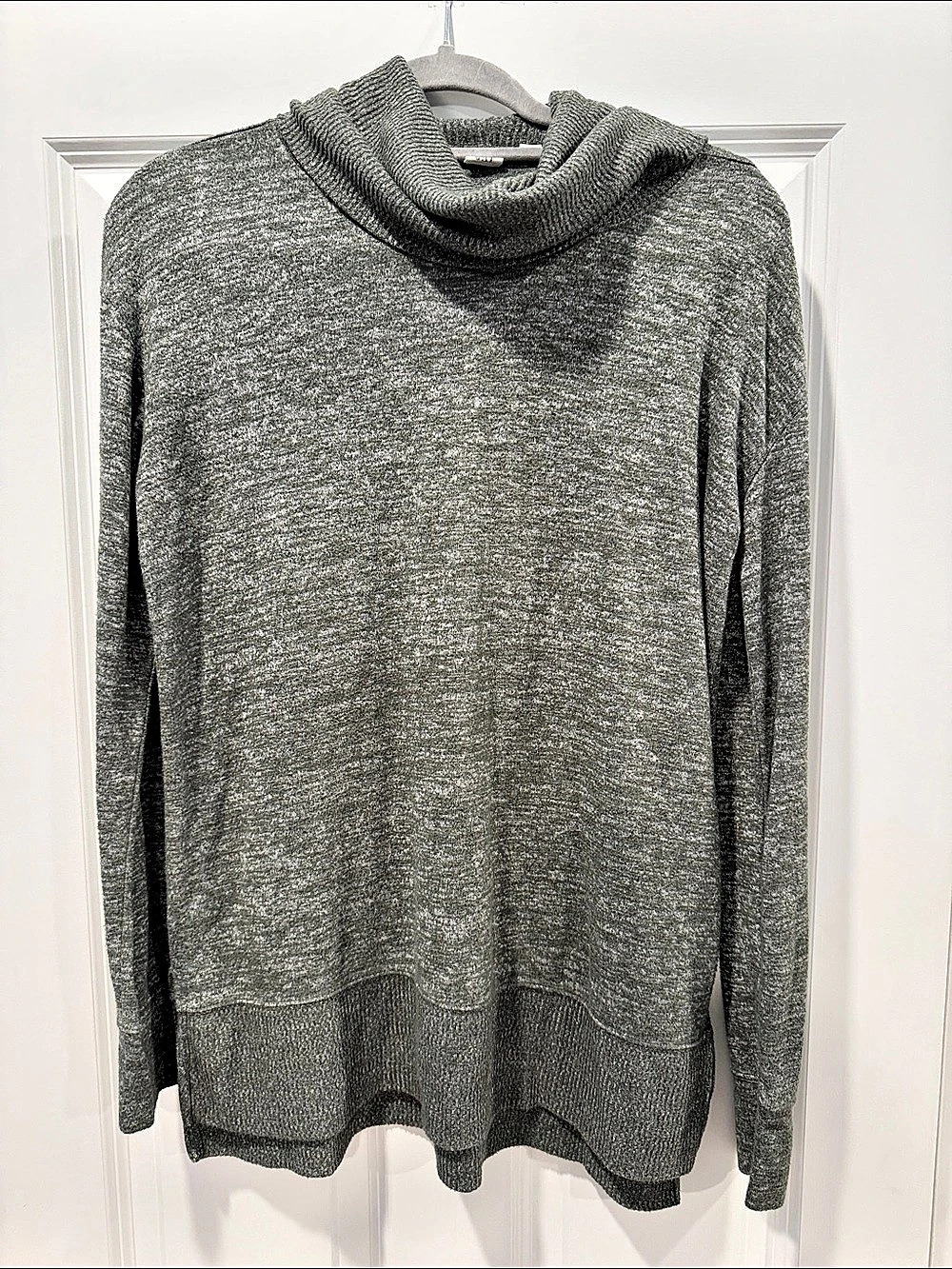 Gap Green Marled Cowl Neck Tunic Lightweight Sweater Medium